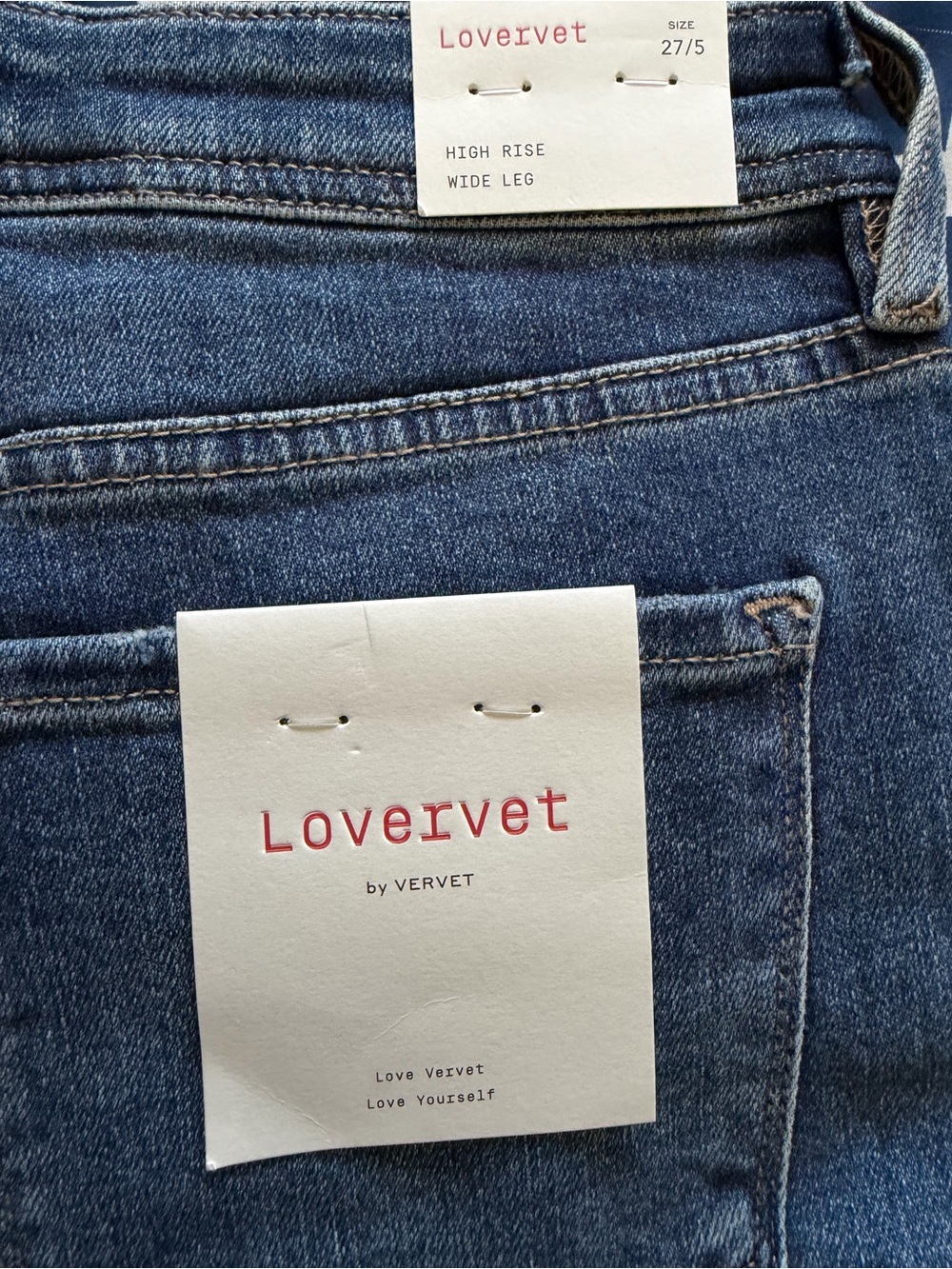 Vervet Lovervet High Rise Wide Leg Jeans Size 27/5 NWT - Picture 3 of 5